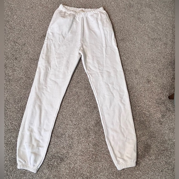 Brunette The Label White Joggers | Size S/M, Super Comfy - Picture 2 of 6